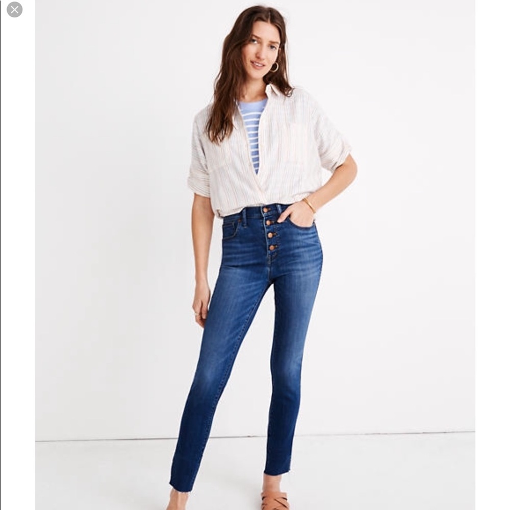 Madewell 10” high-rise skinny crop jeans